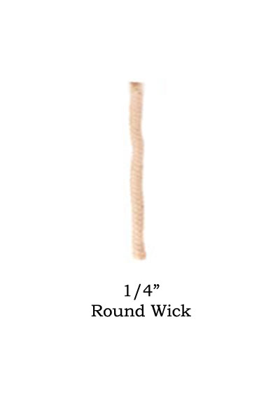 1/4" Round - Cotton Lamp wicks