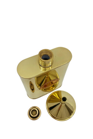 Brass Oil Can Flask and Funnel Set - Vermont Lanterns