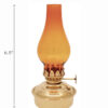 Oil Lamps - Brass Mini - 6.5" Amber Glass
