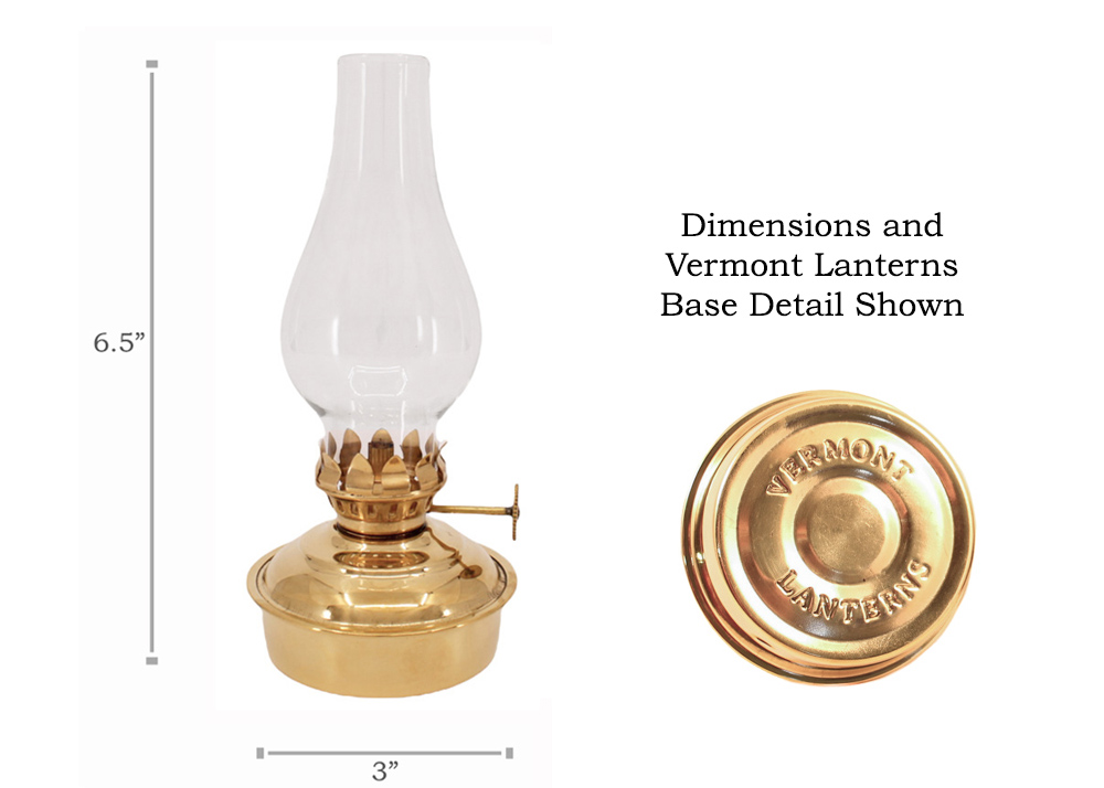 Brass Mini Small Oil Lamp 6.5 (Brass)