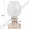 Chrome Oil Lamps - Nickel Plated Brass Mini - 5.75"