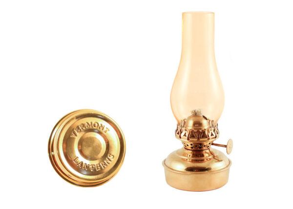 Oil Lanterns - Brass Mini XL 7" - Amber Glass