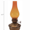 Oil Lamps - Antique Brass Mini - 6.5" Amber Glass