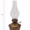 Oil Lamps - Antique Brass Mini - 6.5"