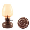 Oil Lanterns - Antique Brass Mini - 5.75" Amber Glass