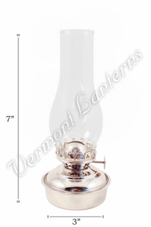 Oil Lanterns - Chrome Nickel Plated Brass Mini XL 7"
