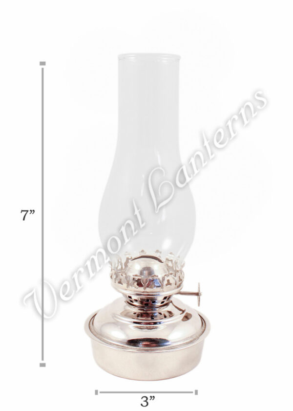 Oil Lanterns - Chrome Nickel Plated Brass Mini XL 7"