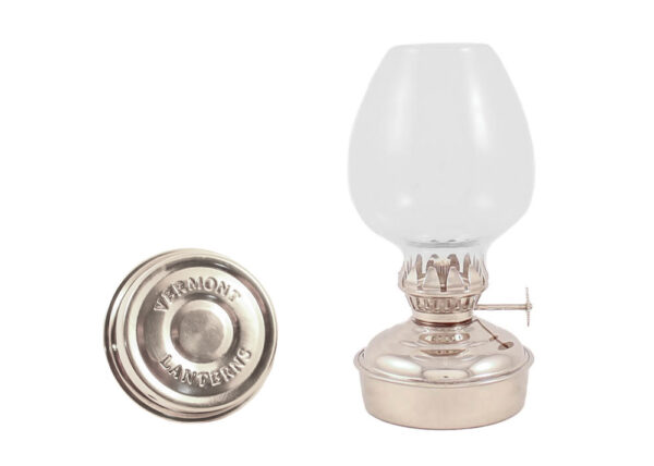 Chrome Oil Lamps - Nickel Plated Brass Mini - 5.75"