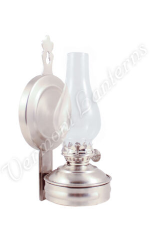 Oil Lamps - Pewter Mini Wall Lamp 6.5"