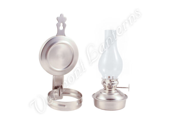 Oil Lamps - Pewter Mini Wall Lamp 6.5"