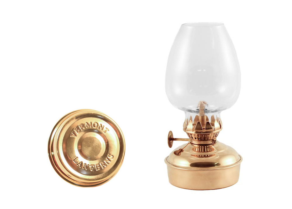  Vermont Lanterns Brass Mini Small Oil Lamp 6.5 (Brass