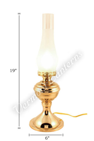 Electric Lantern Brass "Equinox" Table Lamp - 19"