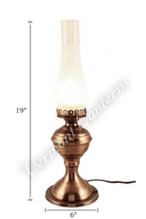 Electric Lantern Antique Brass "Equinox" Table Lamp - 19"