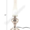 Electric Lantern Nickel "Equinox" Table Lamp - 19"