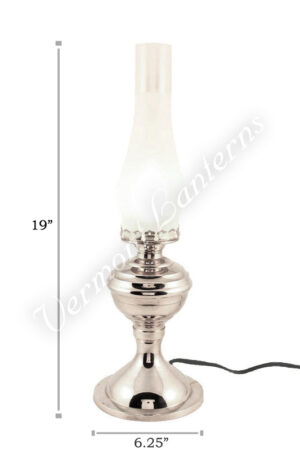 Electric Lantern Nickel "Equinox" Table Lamp - 19"