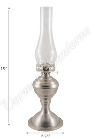 Oil Lantern - Pewter "Equinox" Table Lamp 19"