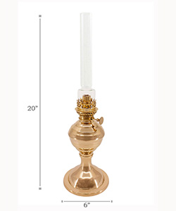 Brass Equinox Center Draft Oil Lamp