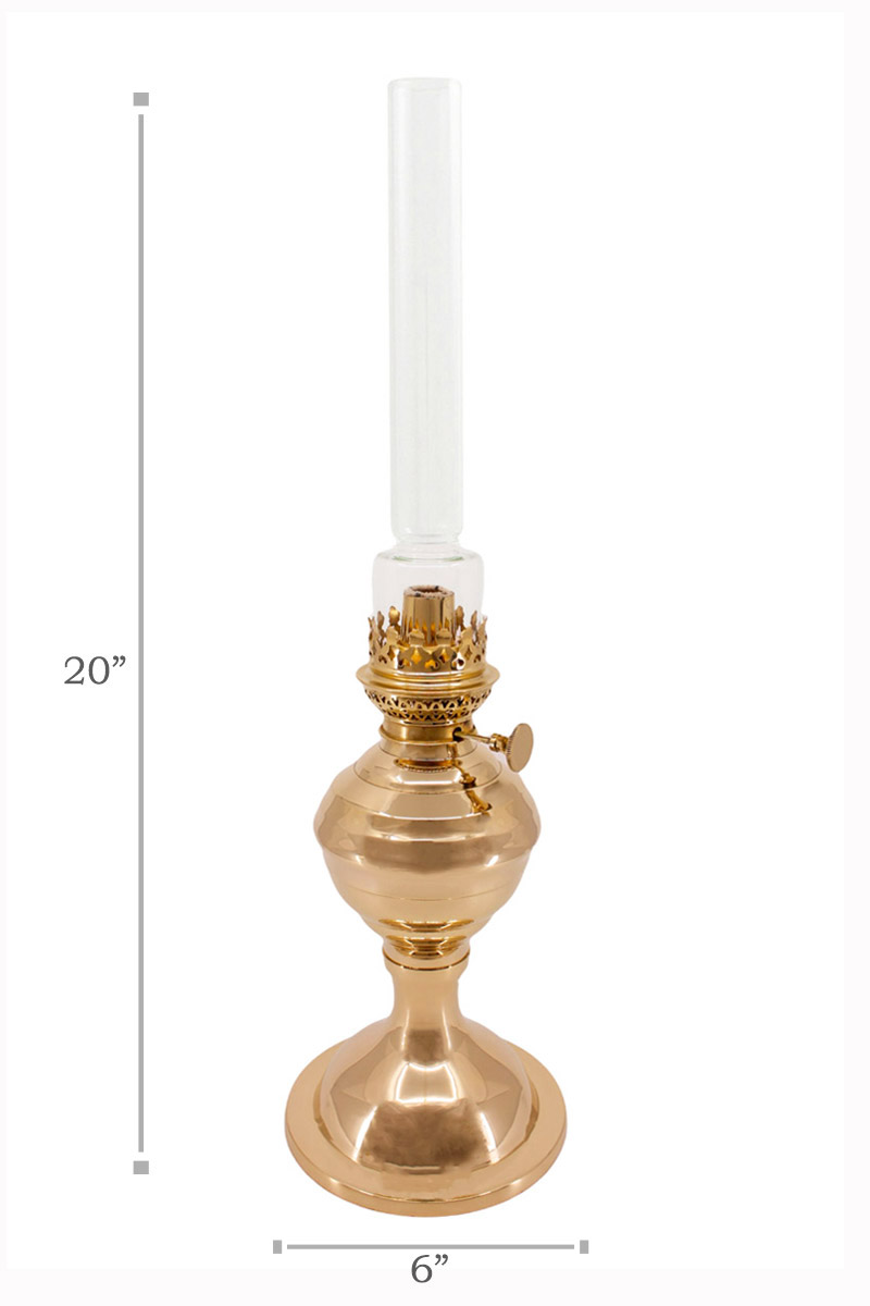 Brass Equinox Center Draft Oil Lamp - 20