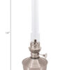 Pewter "Mansfield" Center Draft Oil Lamp 14"