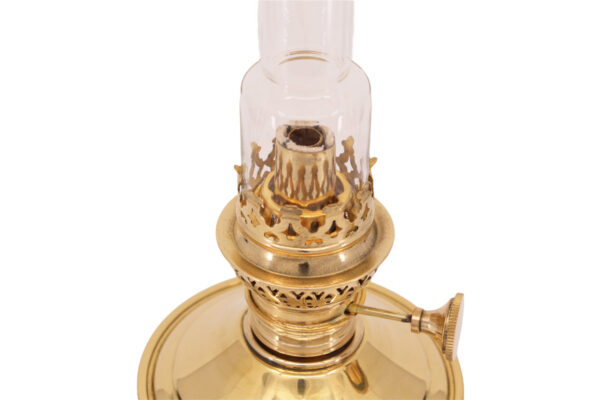 Brass "Mansfield" Center Draft Oil Lamp 14"