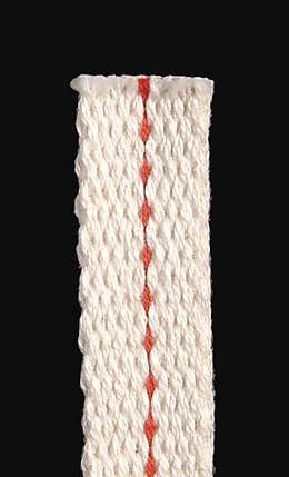 7/8 inch Flat Wide 3 Meter/10Ft Long Cotton Oil Lamp Wick with Red Stitch 