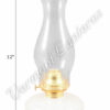 Oil Lamps - Opal Glass Victorian Lamp 12"