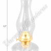 Dual Oil Lamp - Clear w/Cast Iron Bracket