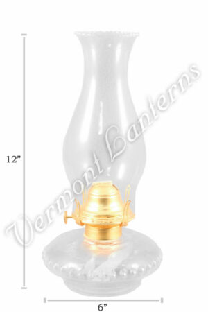 Oil Lamps - Clear Glass Victorian Lamp 12"