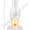Oil Lamps - Clear Glass w/Cast Iron Wall Bracket