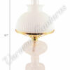 Oil Lamps - Clear Glass "Belvidere" w/ Opal Shade 21"