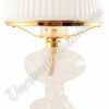 Oil Lamps - Clear Glass "Belvidere" w/ Opal Shade 21"
