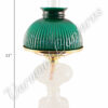 Oil Lamps - Clear Glass "Belvidere" w/ Green Shade 21"