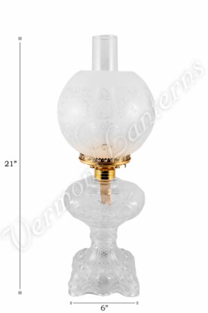 Clear "Belvidere" Hurricane Lamp w/ Ball Shade