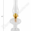 Oil Lamps - Clear Glass "Belvidere" Lamp 19"