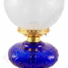 Cobalt "Belvidere" Hurricane Lamp w/ Ball Shade