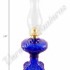 Oil Lamps - Cobalt Glass "Belvidere" Lamp 19"