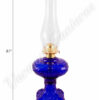 Oil Lamps - Cobalt Glass "Belvidere" Lamp 19"