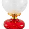 Ruby "Belvidere" Hurricane Lamp w/ Ball Shade