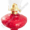 Oil Lamps - Ruby Glass "Belvidere" Lamp 19"