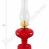 Oil Lamps - Ruby Glass "Belvidere" Lamp 19"