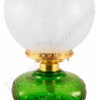 Emerald "Belvidere" Hurricane Lamp w/ Ball Shade