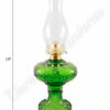 Oil Lamps - Emerald Glass "Belvidere" Lamp 19"