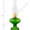 Oil Lamps - Emerald Glass "Belvidere" Lamp 19"