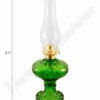 Oil Lamps - Emerald Glass "Belvidere" w/ Opal Shade 21"