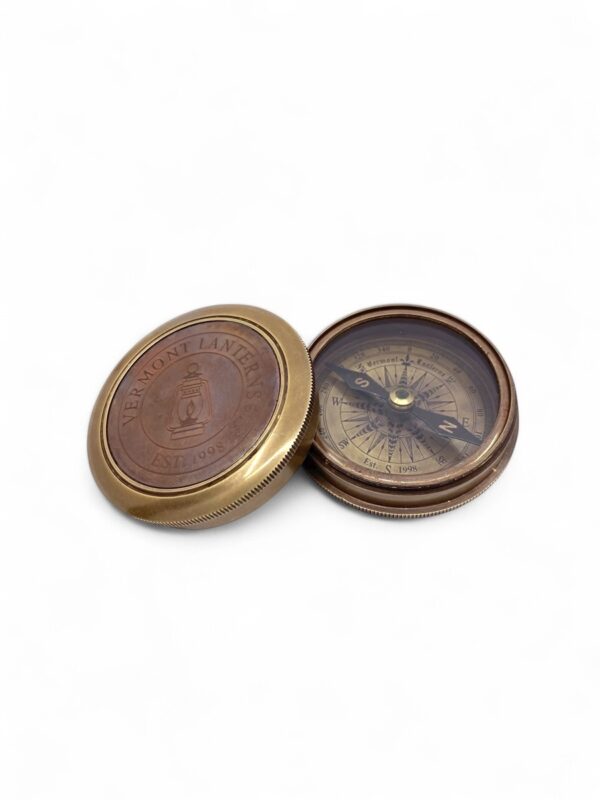 Antique Brass Camping Compass Vermont Lanterns