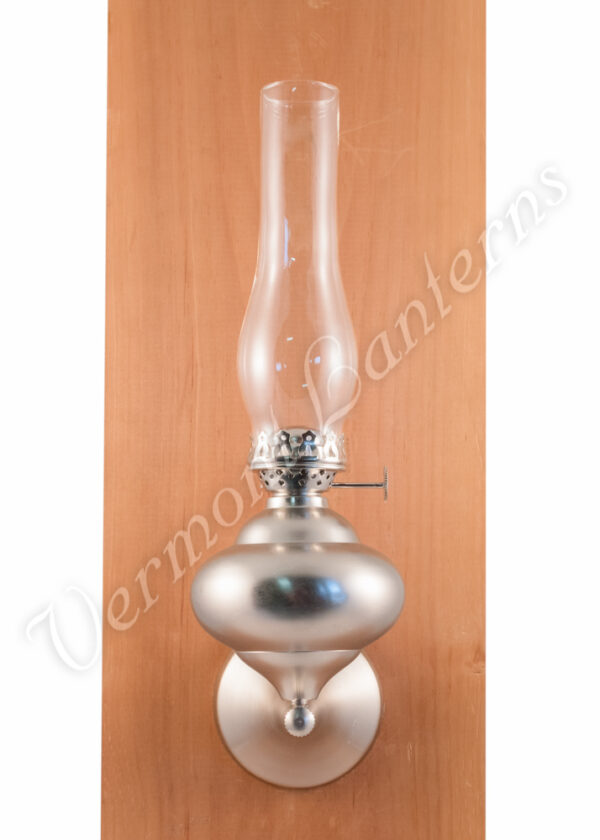 Wall Oil Lamp - Pewter "Sterling" 11"