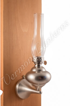 Wall Oil Lamp - Pewter "Sterling" 11"