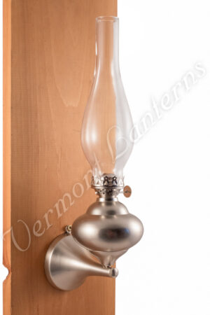 Wall Oil Lamp - Pewter "Sterling" 13"