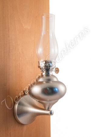 Wall Oil Lamp - Pewter "Sterling" 9"