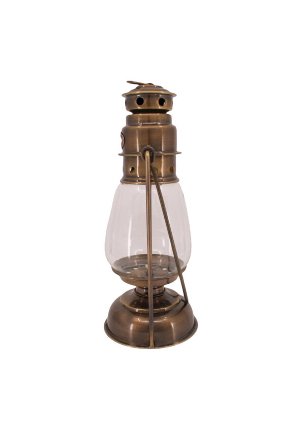 Oil Lanterns - Antique Brass Mini Patio Hurricane 9"